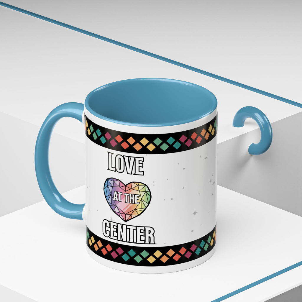 Love at the Center Accent Coffee Mug (11, 15oz)