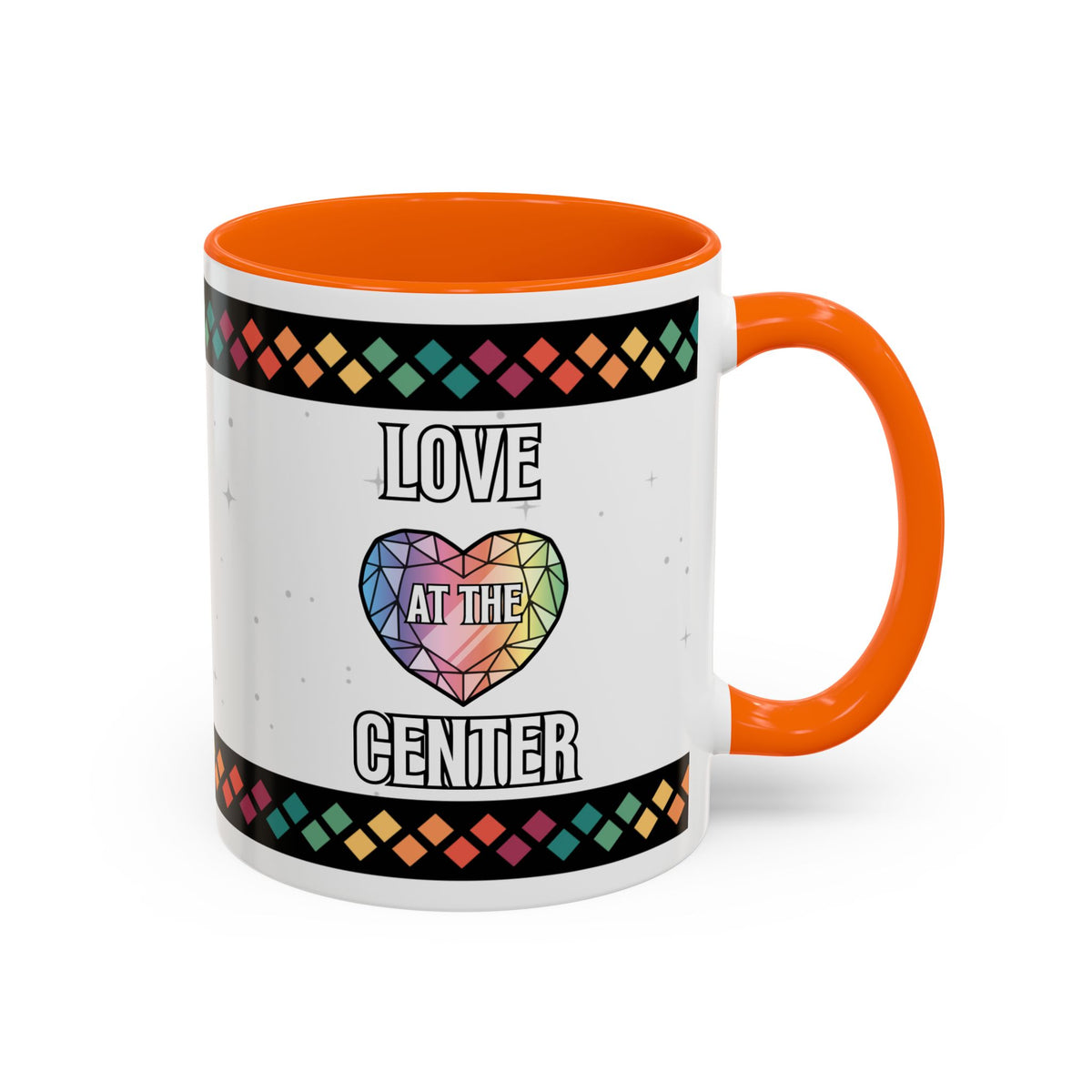 Love at the Center Accent Coffee Mug (11, 15oz)
