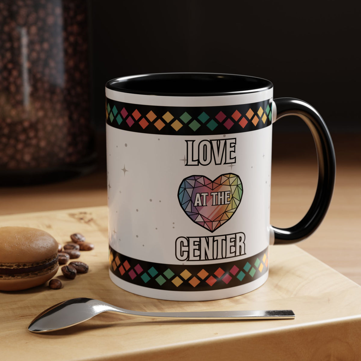 Love at the Center Accent Coffee Mug (11, 15oz)