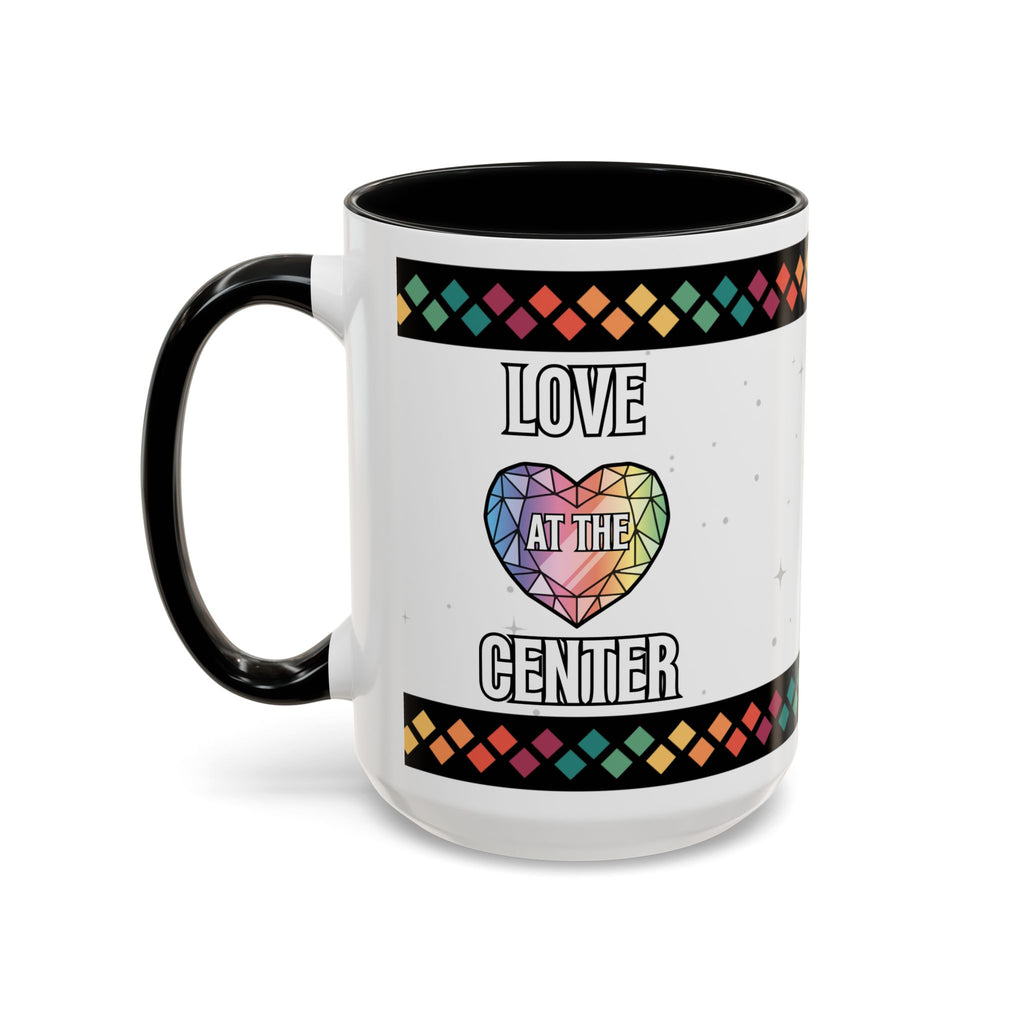 Love at the Center Accent Coffee Mug (11, 15oz)