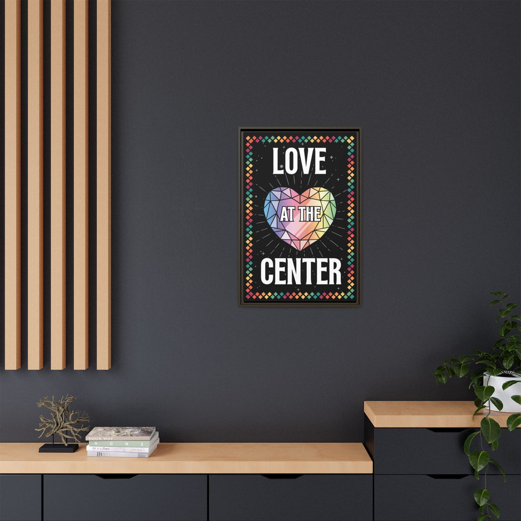 Love at the Center - Matte Canvas, Framed (Multi-color)
