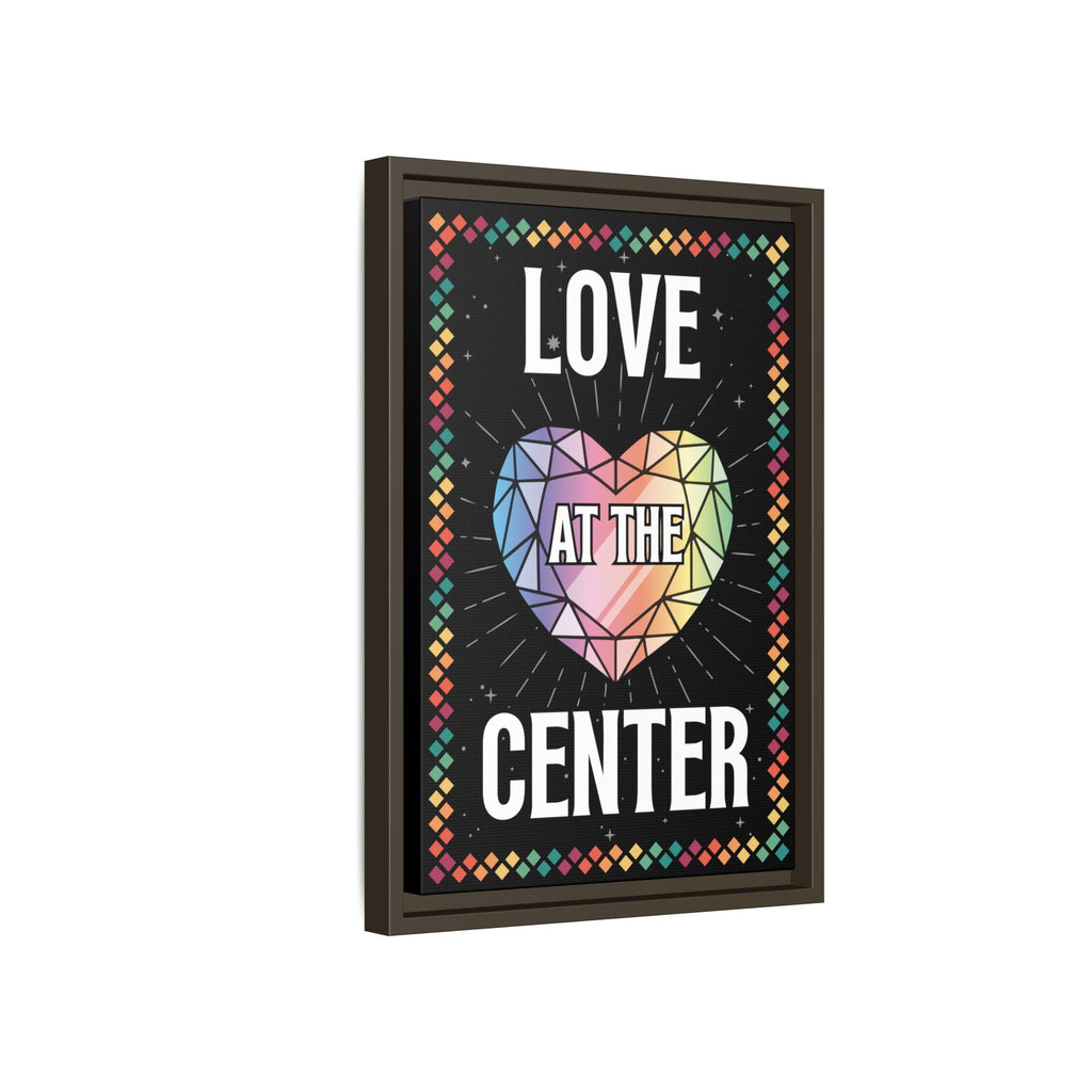 Love at the Center - Matte Canvas, Framed (Multi-color)