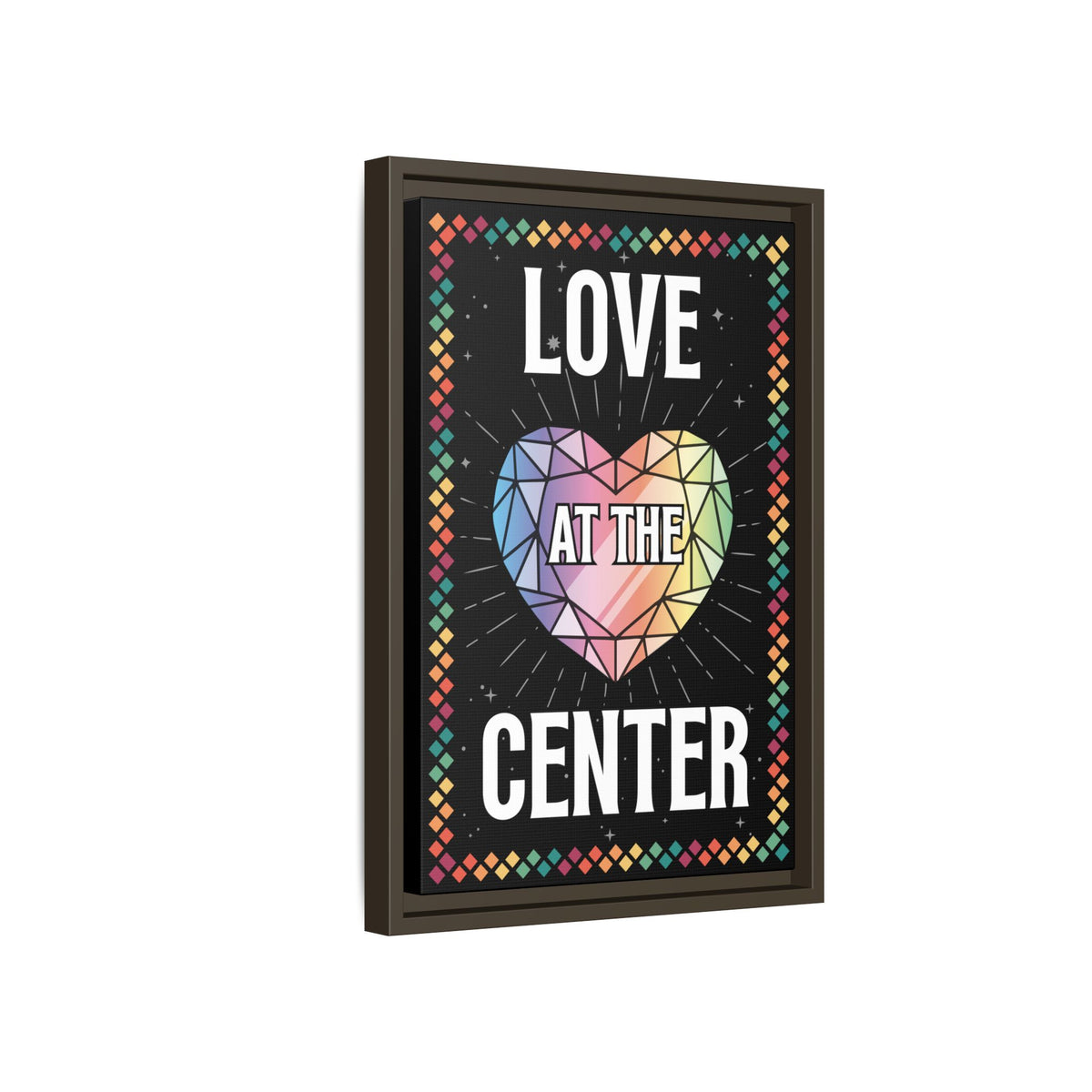 Love at the Center - Matte Canvas, Framed (Multi-color)