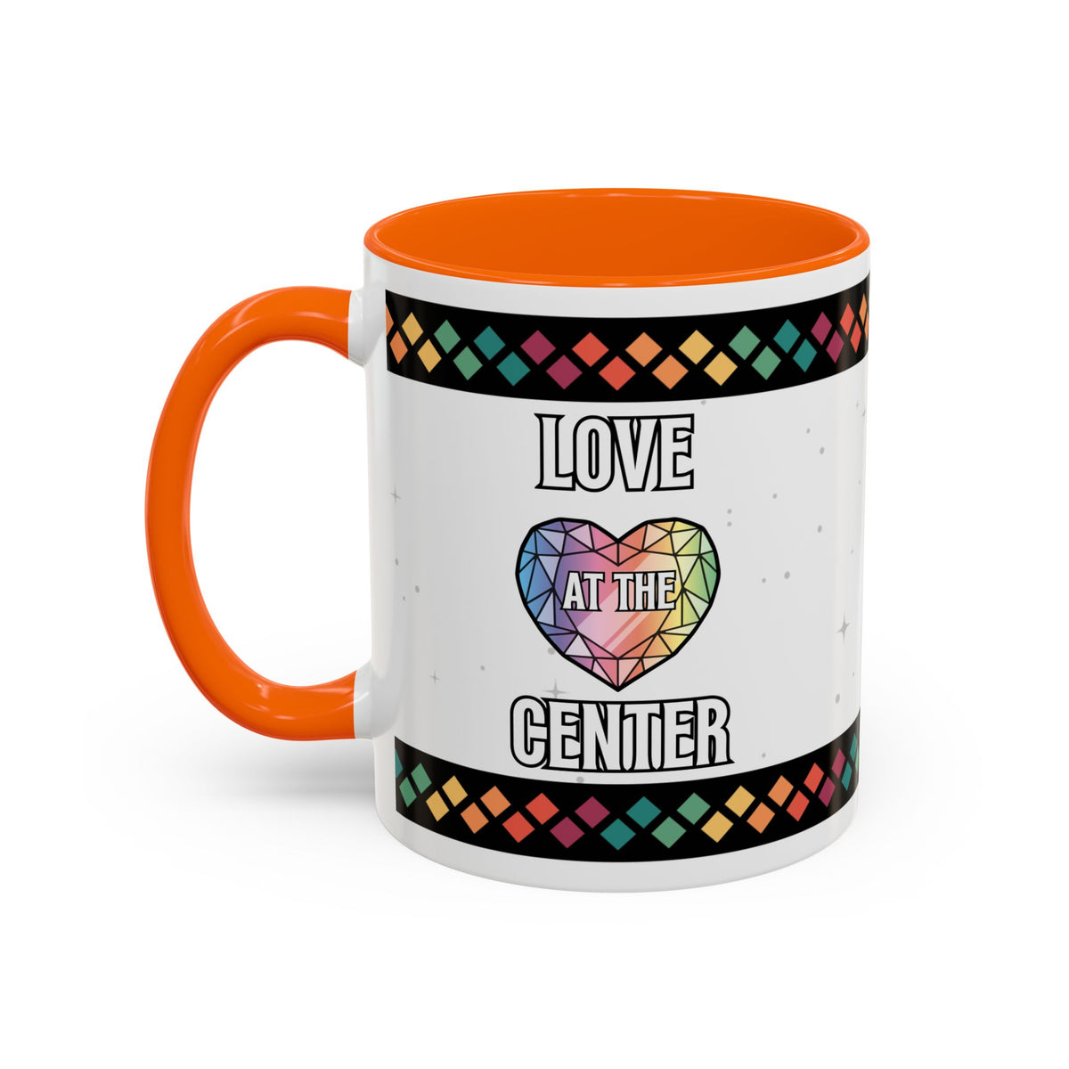 Love at the Center Accent Coffee Mug (11, 15oz)