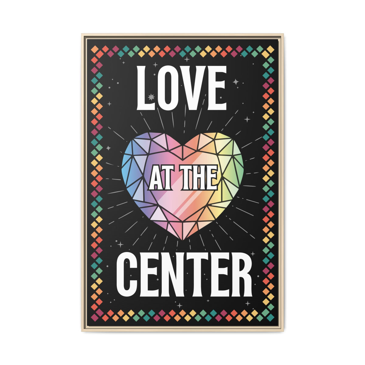 Love at the Center - Matte Canvas, Framed (Multi-color)