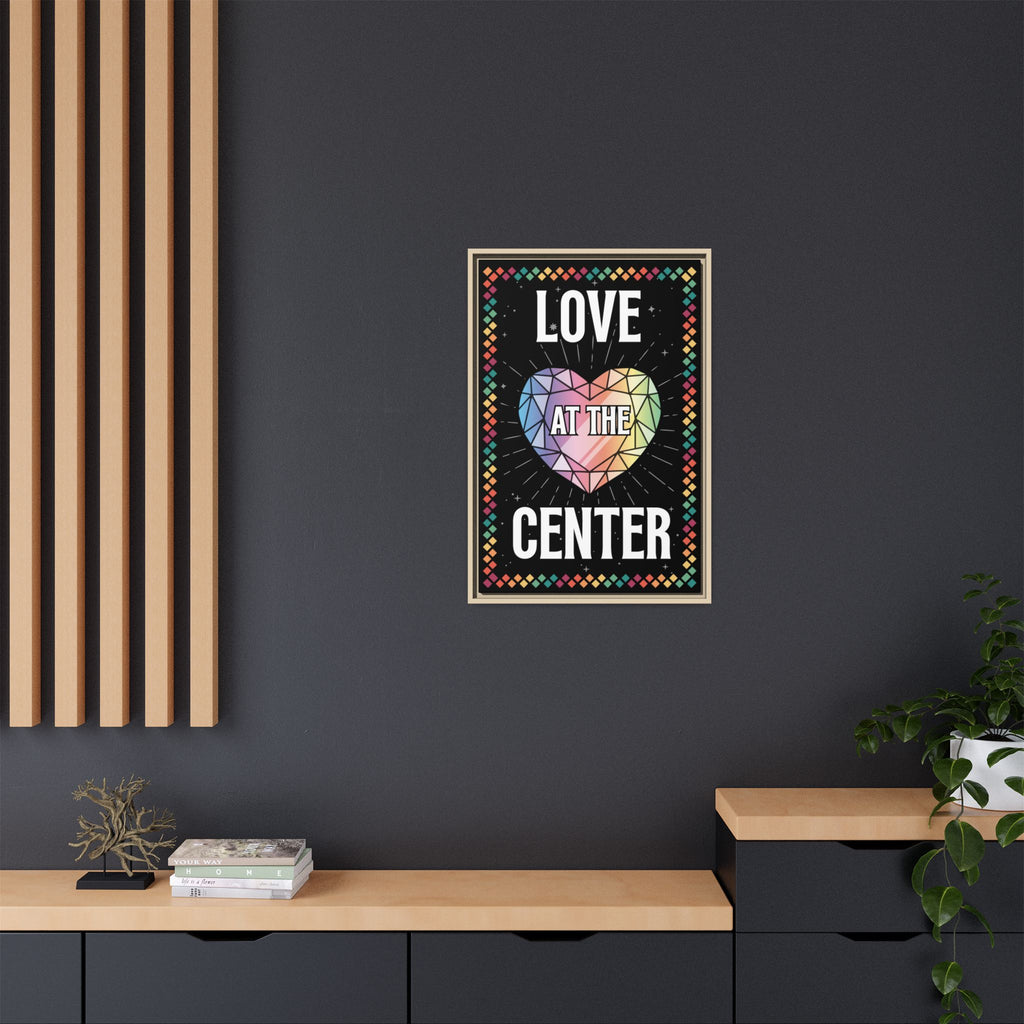 Love at the Center - Matte Canvas, Framed (Multi-color)