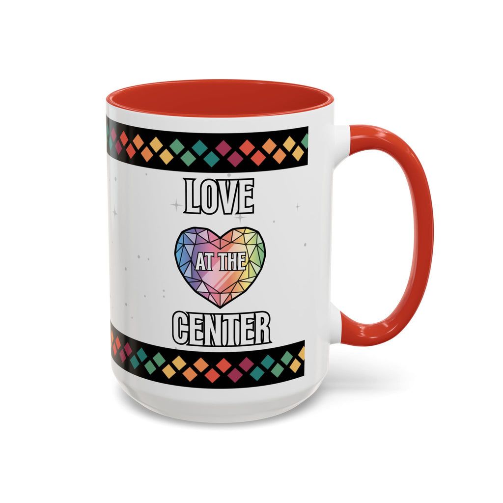 Love at the Center Accent Coffee Mug (11, 15oz)