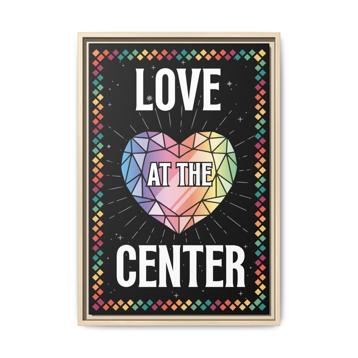 Love at the Center - Matte Canvas, Framed (Multi-color)