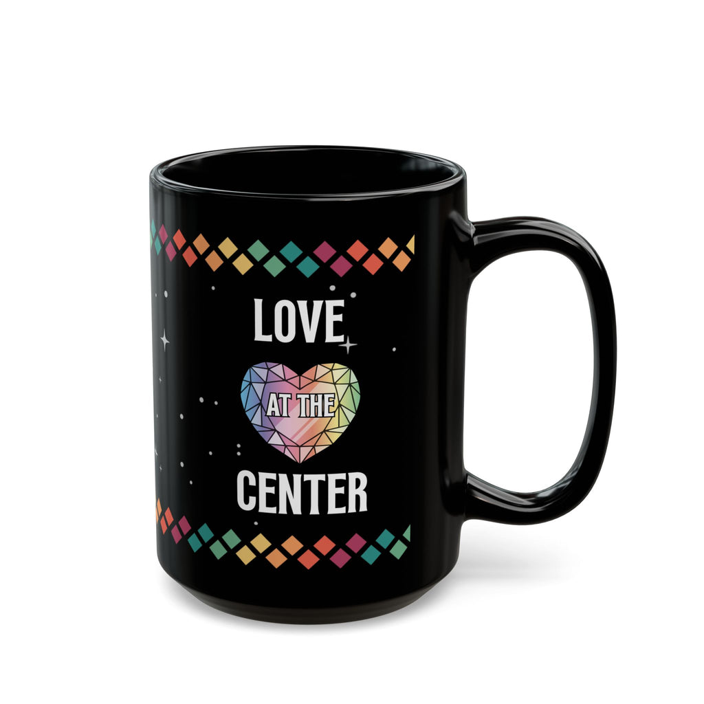 Love at the Center Black Mug (11oz, 15oz)