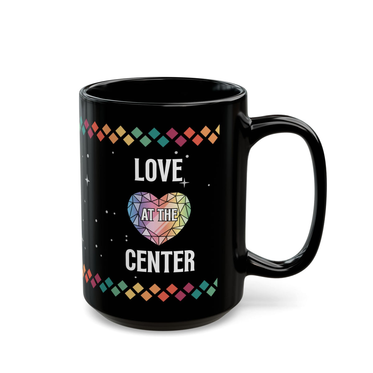 Love at the Center Black Mug (11oz, 15oz)