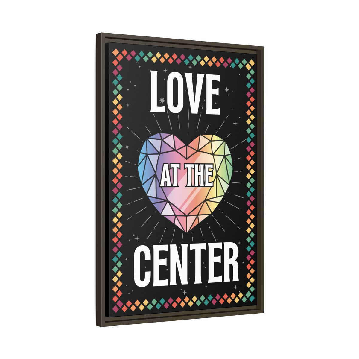 Love at the Center - Matte Canvas, Framed (Multi-color)