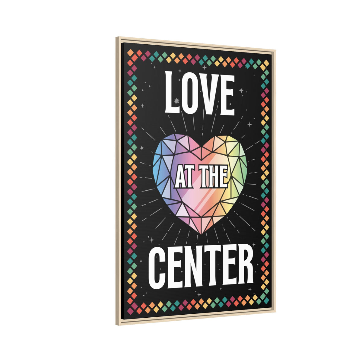 Love at the Center - Matte Canvas, Framed (Multi-color)