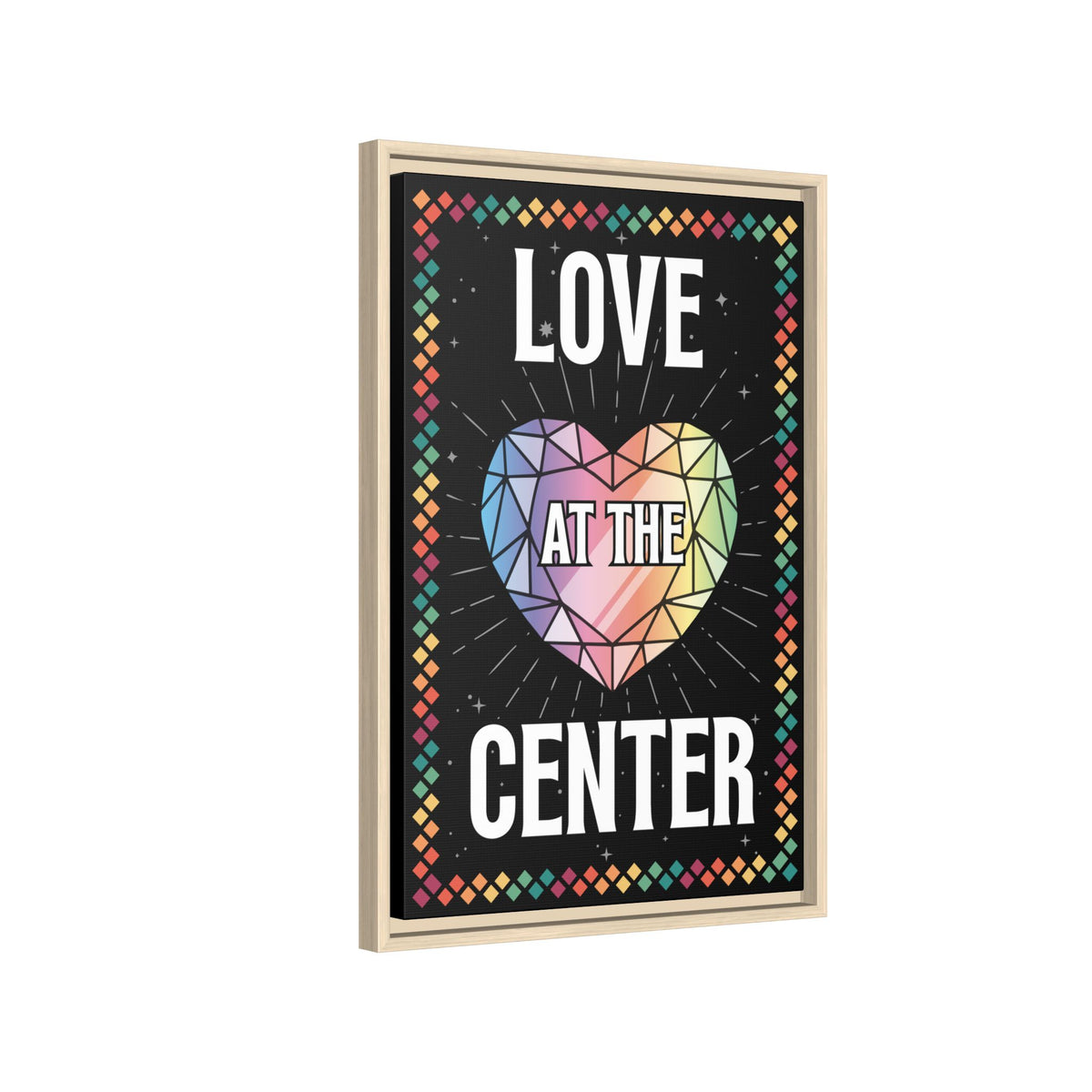 Love at the Center - Matte Canvas, Framed (Multi-color)