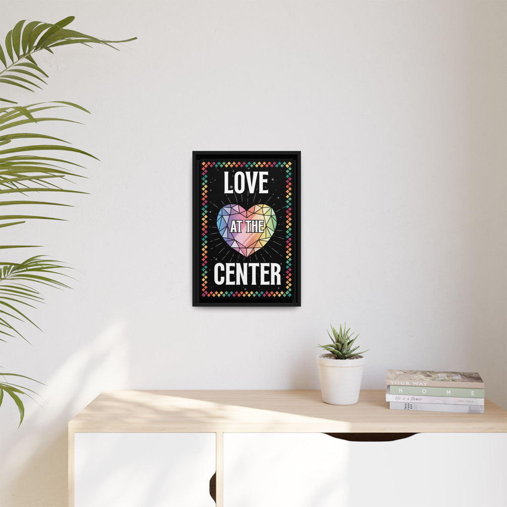 Love at the Center - Matte Canvas, Framed (Multi-color)