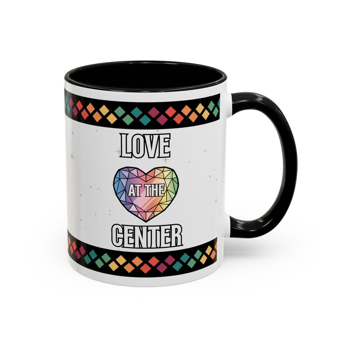Love at the Center Accent Coffee Mug (11, 15oz)