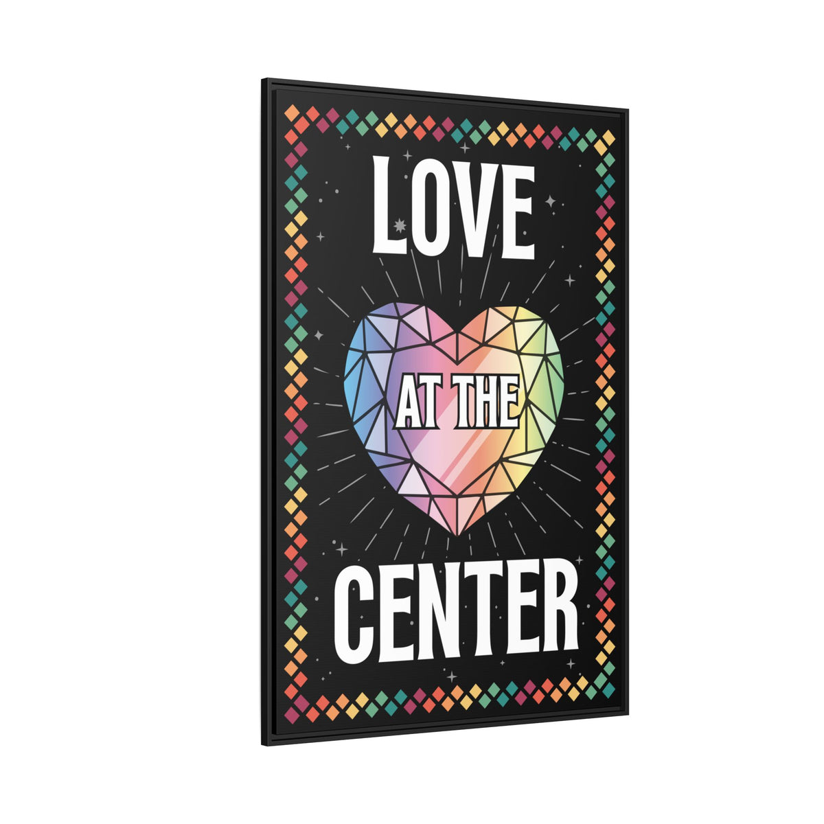 Love at the Center - Matte Canvas, Framed (Multi-color)