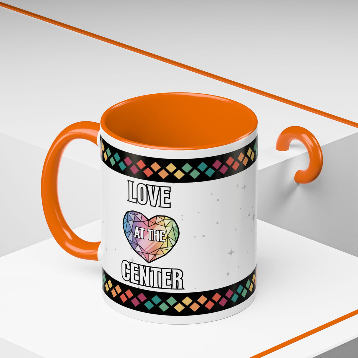 Love at the Center Accent Coffee Mug (11, 15oz)