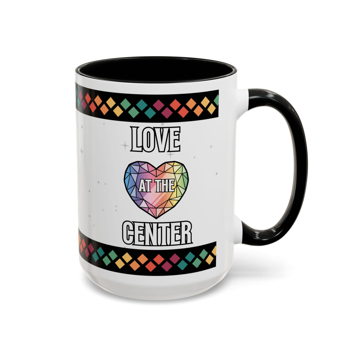 Love at the Center Accent Coffee Mug (11, 15oz)