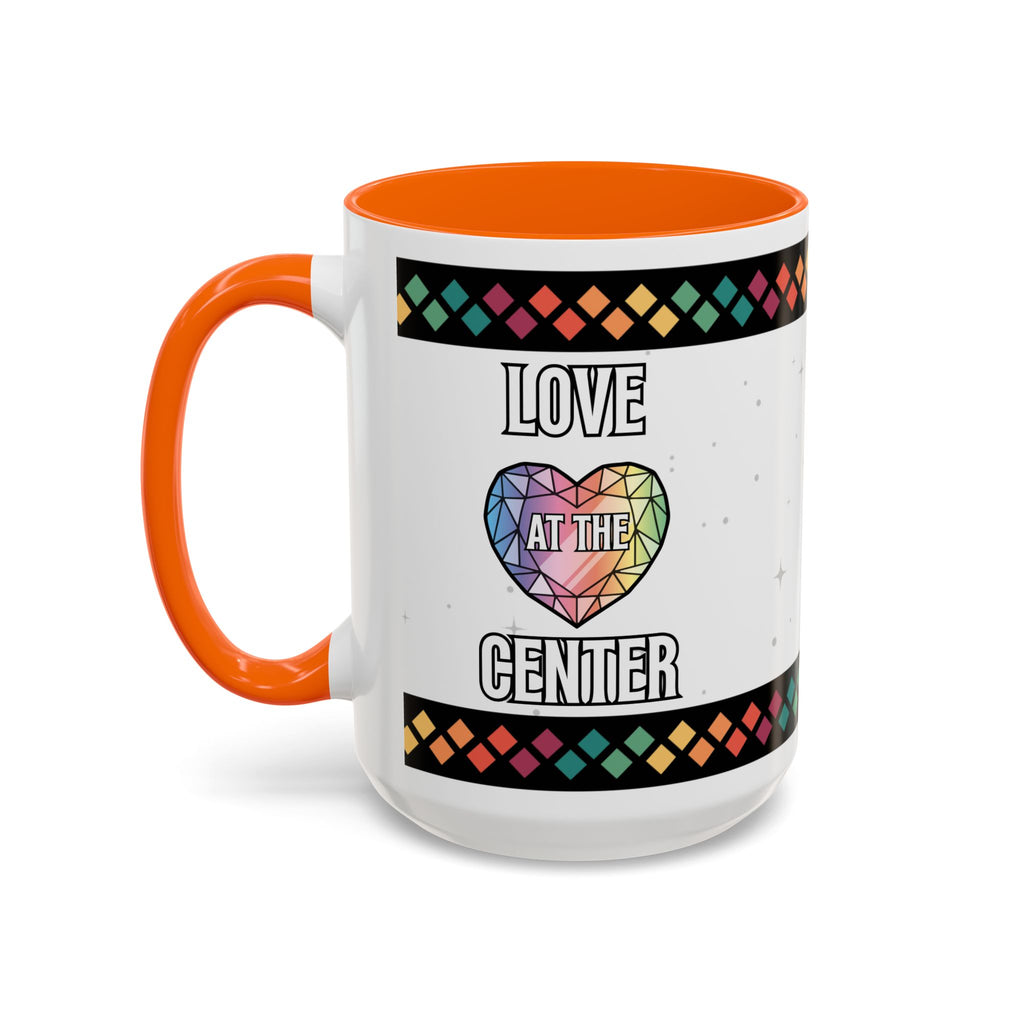 Love at the Center Accent Coffee Mug (11, 15oz)
