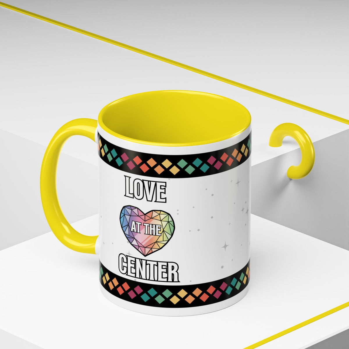 Love at the Center Accent Coffee Mug (11, 15oz)