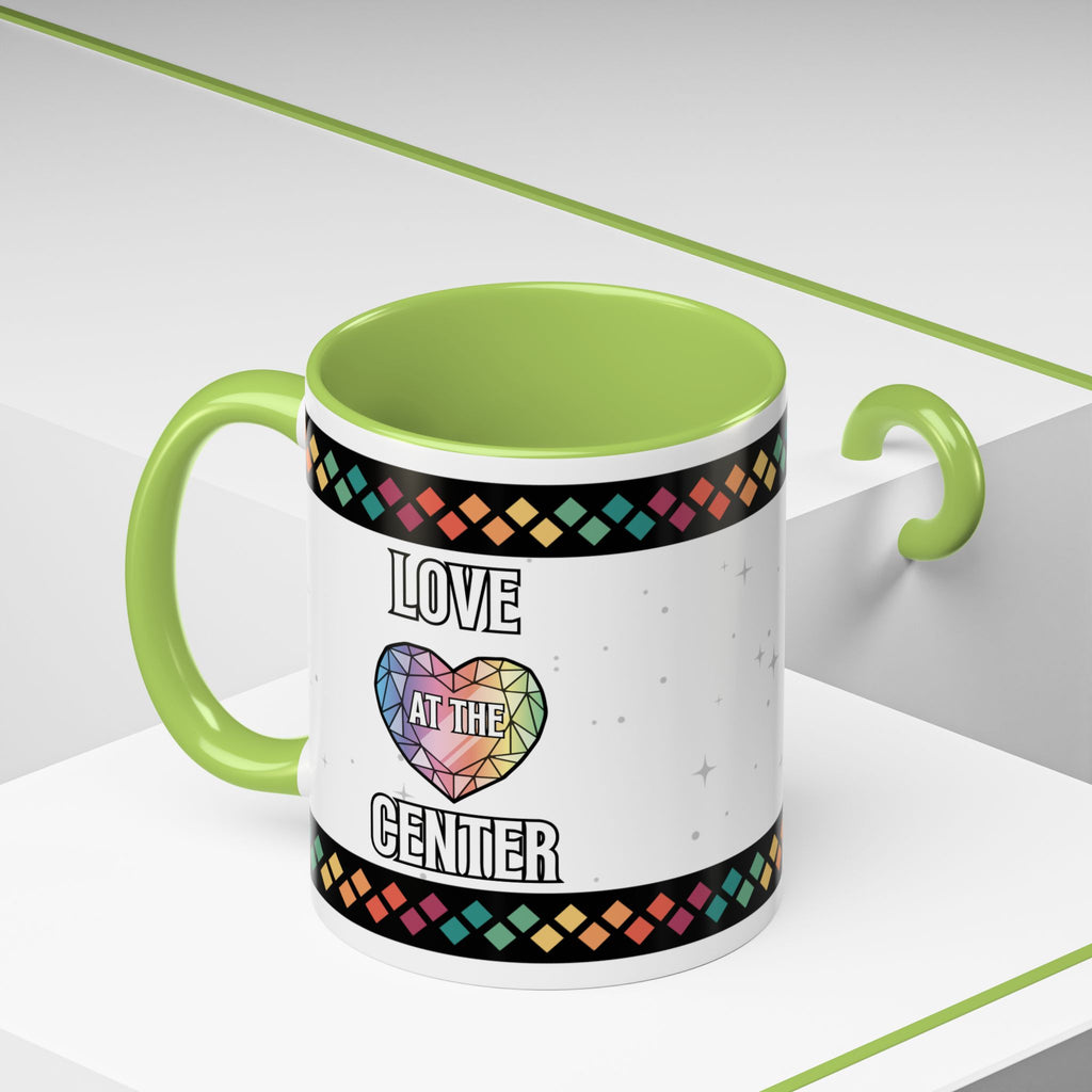 Love at the Center Accent Coffee Mug (11, 15oz)