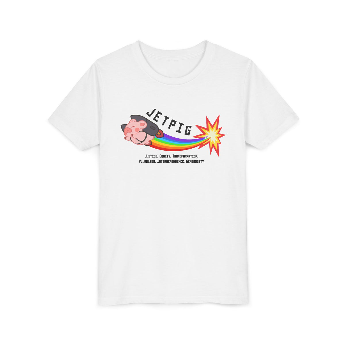 JETPIG Rainbow Blast - Youth Short Sleeve Tee
