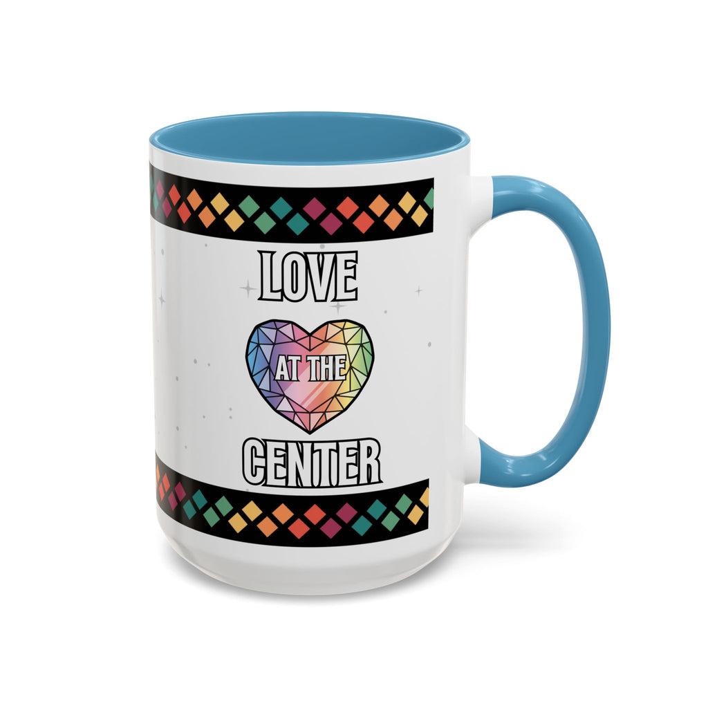 Love at the Center Accent Coffee Mug (11, 15oz)