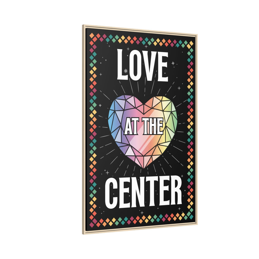 Love at the Center - Matte Canvas, Framed (Multi-color)