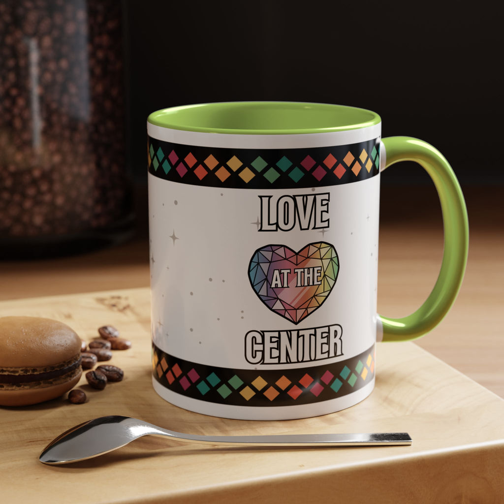 Love at the Center Accent Coffee Mug (11, 15oz)