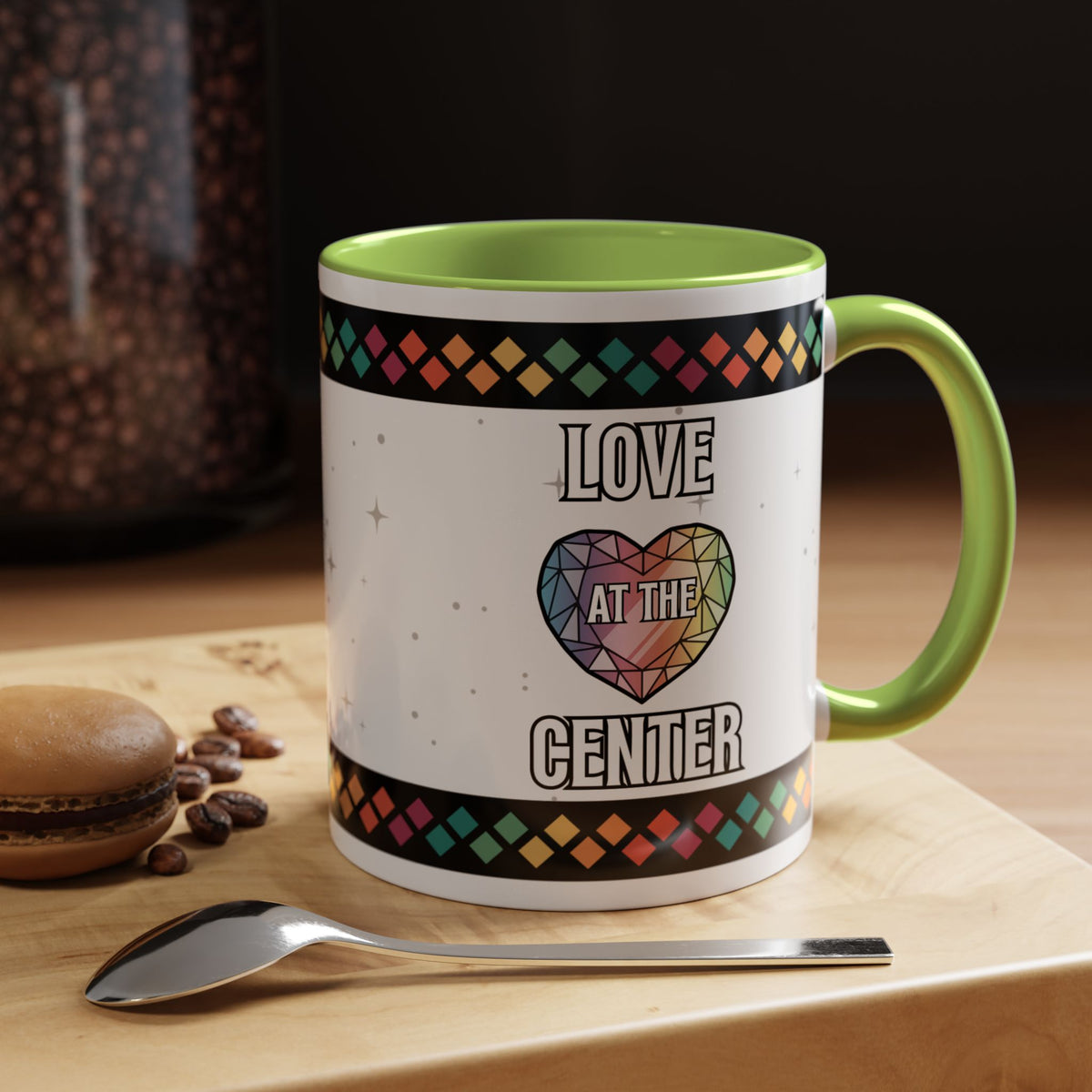 Love at the Center Accent Coffee Mug (11, 15oz)