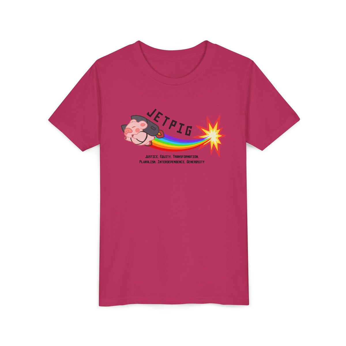 JETPIG Rainbow Blast - Youth Short Sleeve Tee