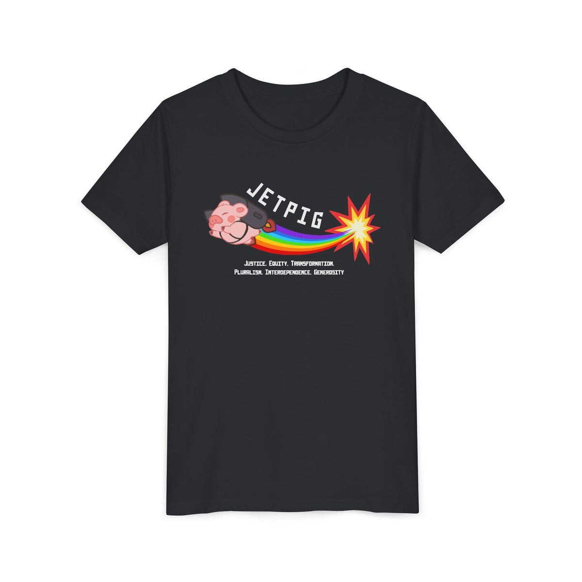JETPIG Rainbow Blast - Youth Short Sleeve Tee