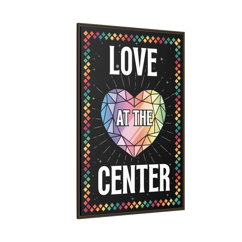 Love at the Center - Matte Canvas, Framed (Multi-color)
