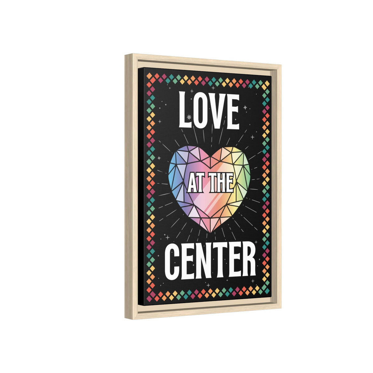 Love at the Center - Matte Canvas, Framed (Multi-color)