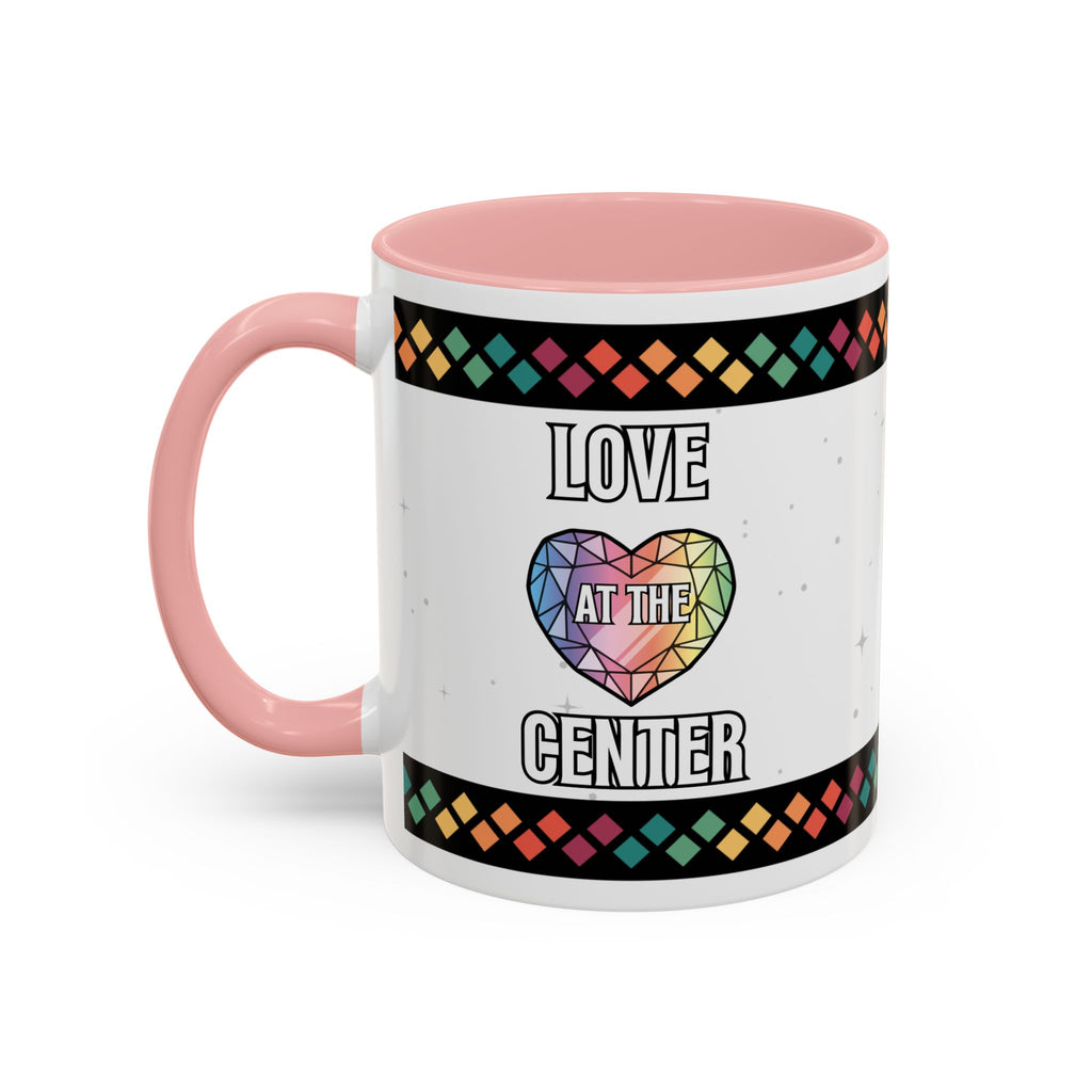 Love at the Center Accent Coffee Mug (11, 15oz)