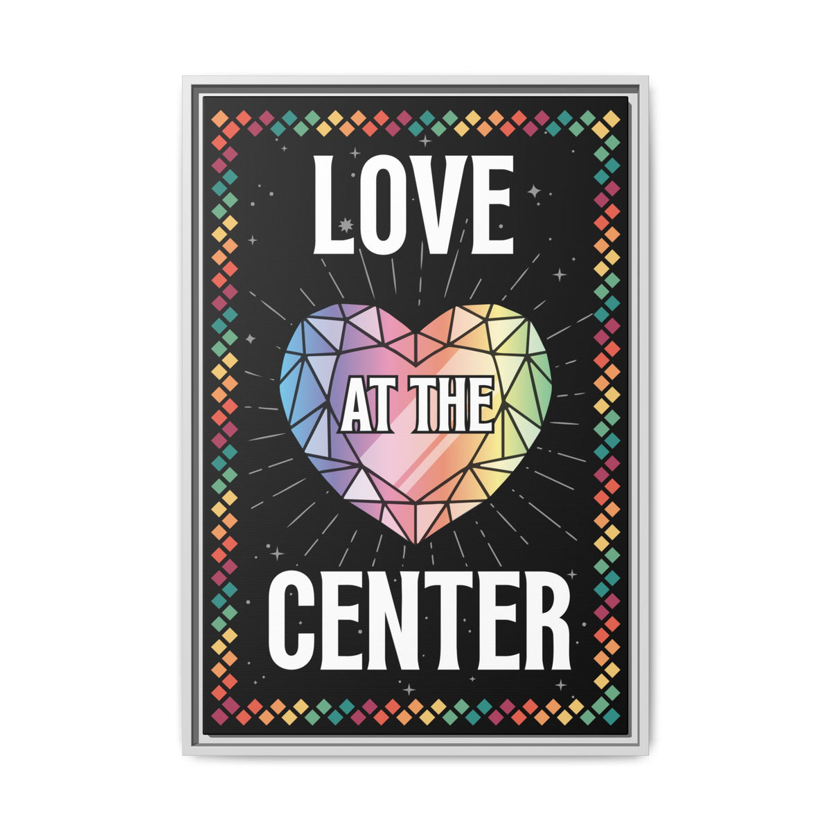 Love at the Center - Matte Canvas, Framed (Multi-color)