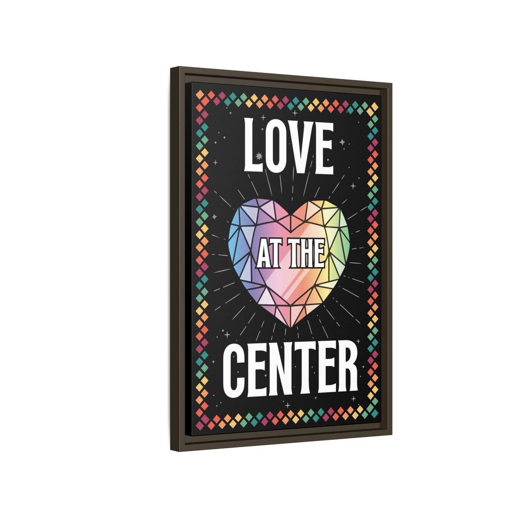 Love at the Center - Matte Canvas, Framed (Multi-color)