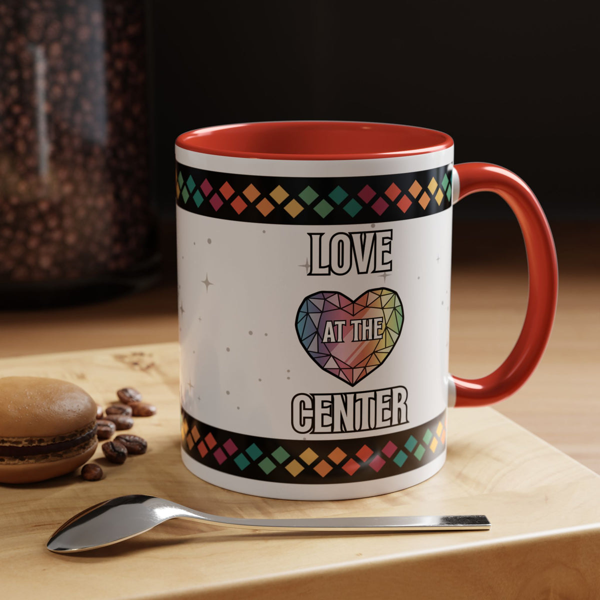 Love at the Center Accent Coffee Mug (11, 15oz)