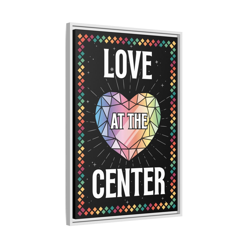 Love at the Center - Matte Canvas, Framed (Multi-color)