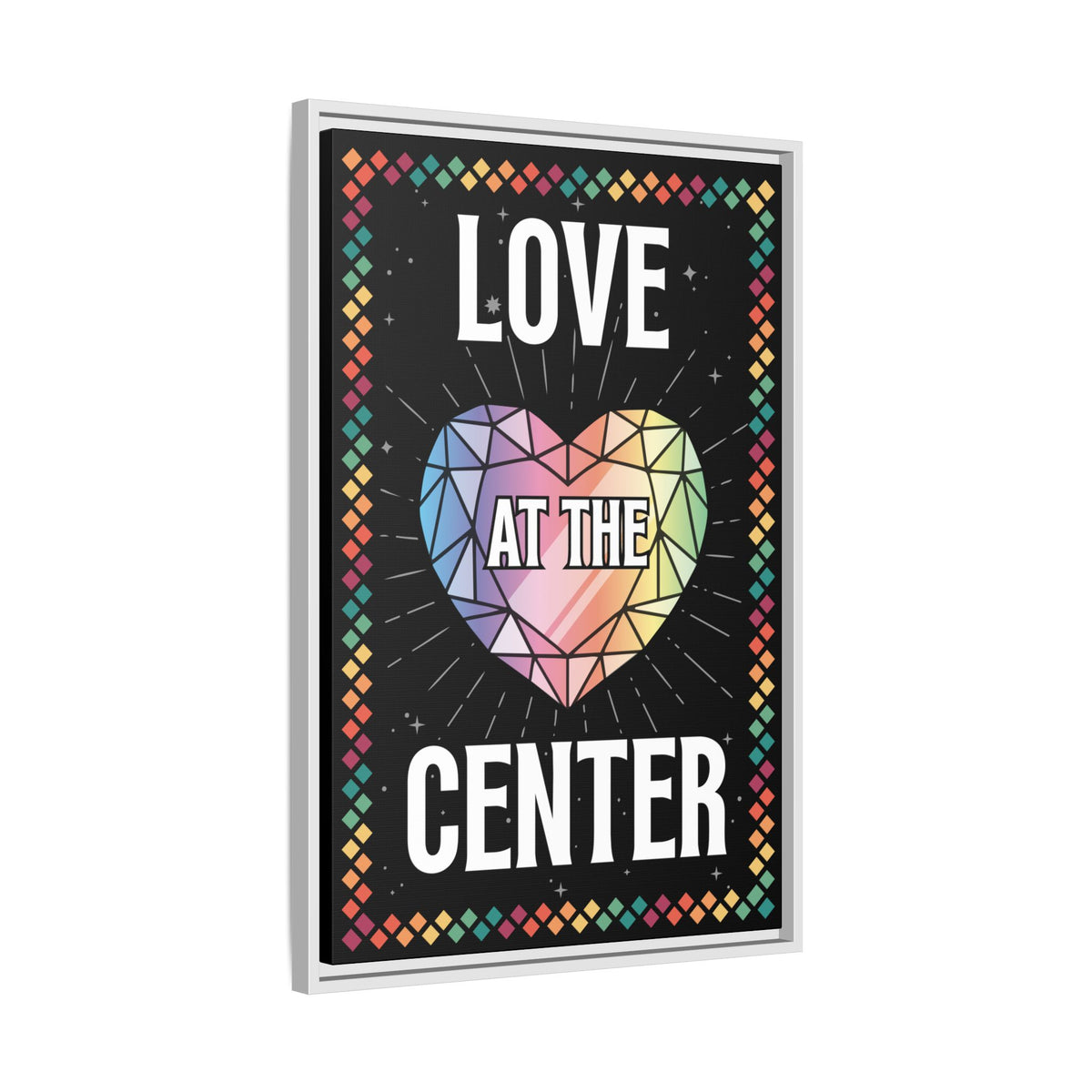 Love at the Center - Matte Canvas, Framed (Multi-color)