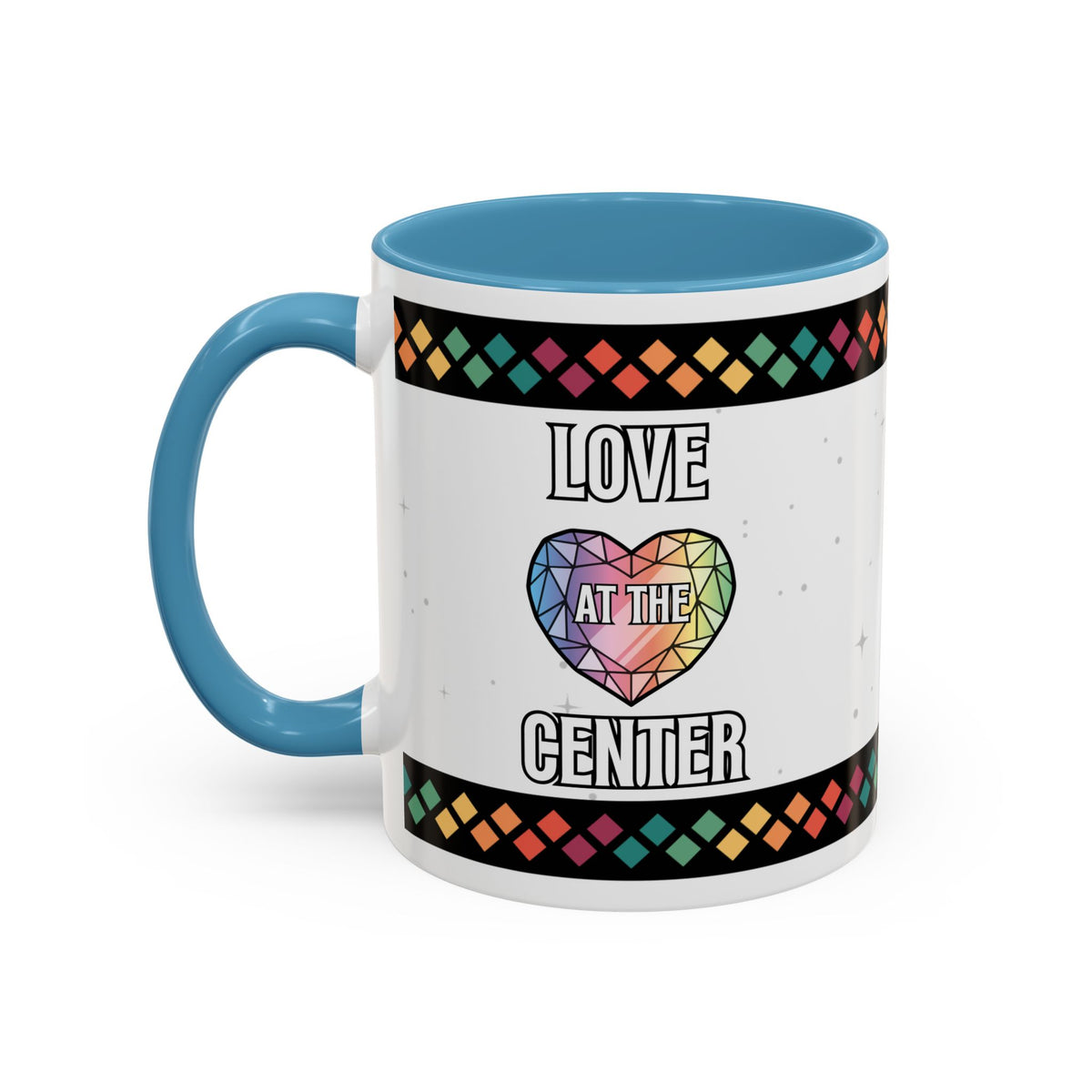 Love at the Center Accent Coffee Mug (11, 15oz)