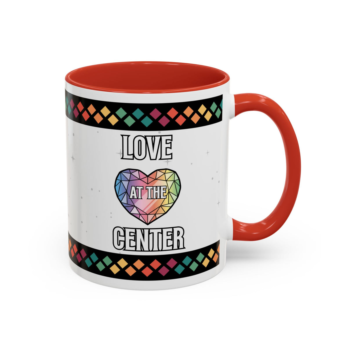 Love at the Center Accent Coffee Mug (11, 15oz)