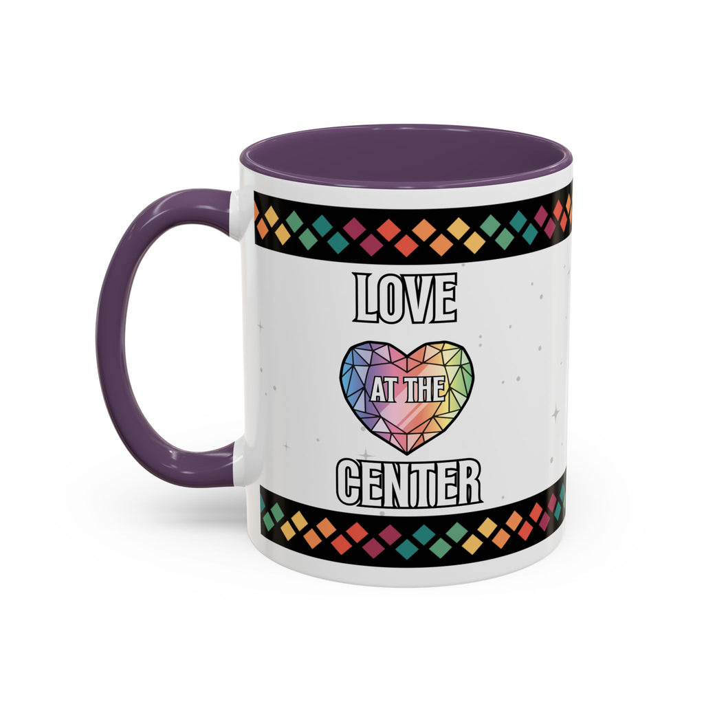 Love at the Center Accent Coffee Mug (11, 15oz)