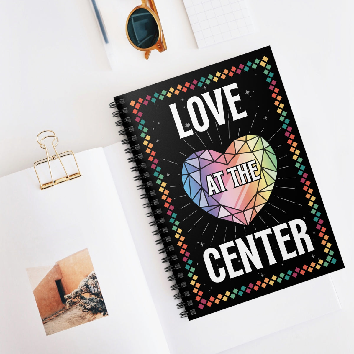 Love at the Center - Spiral Notebook (Ruled Line)
