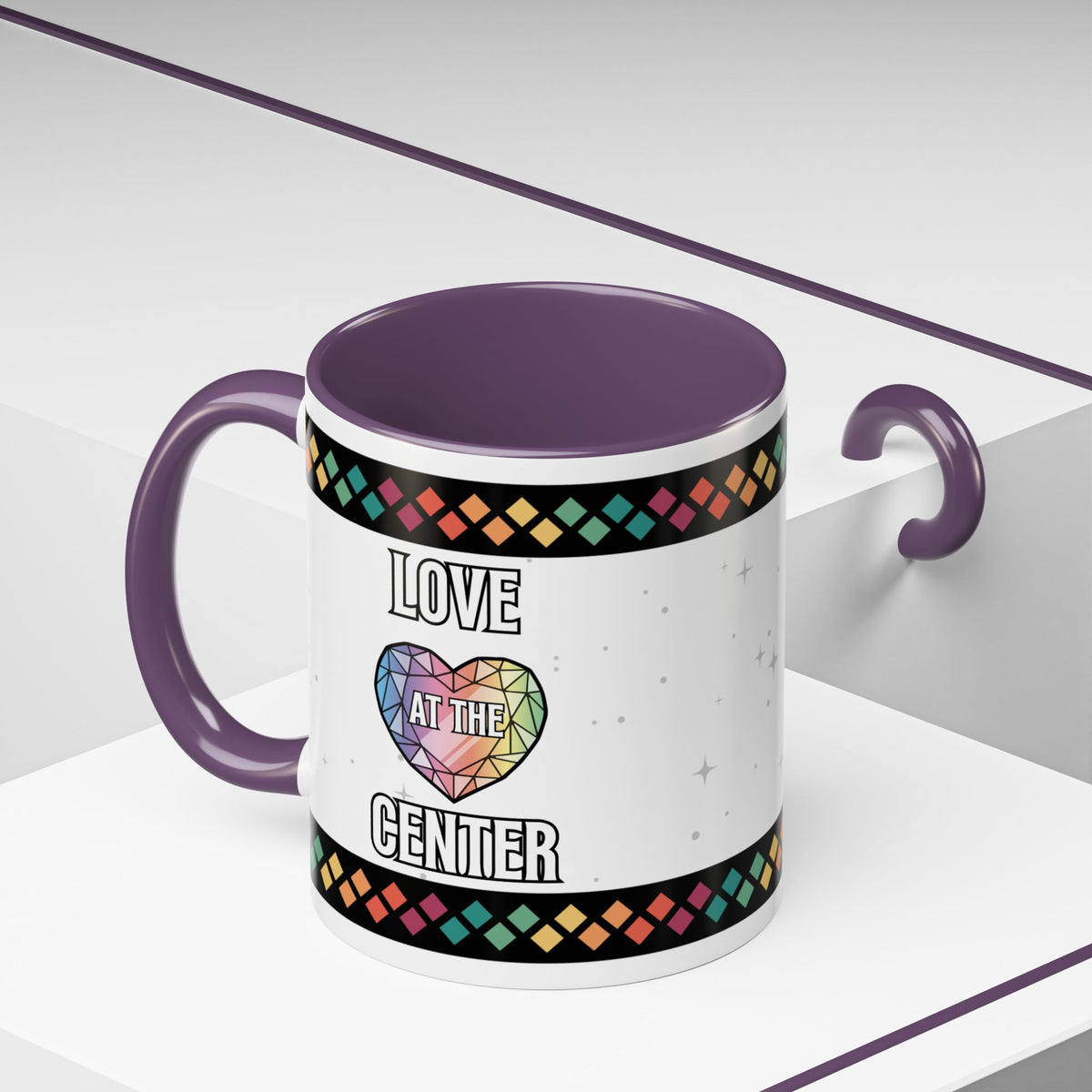 Love at the Center Accent Coffee Mug (11, 15oz)