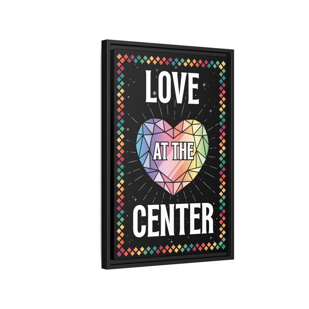 Love at the Center - Matte Canvas, Framed (Multi-color)