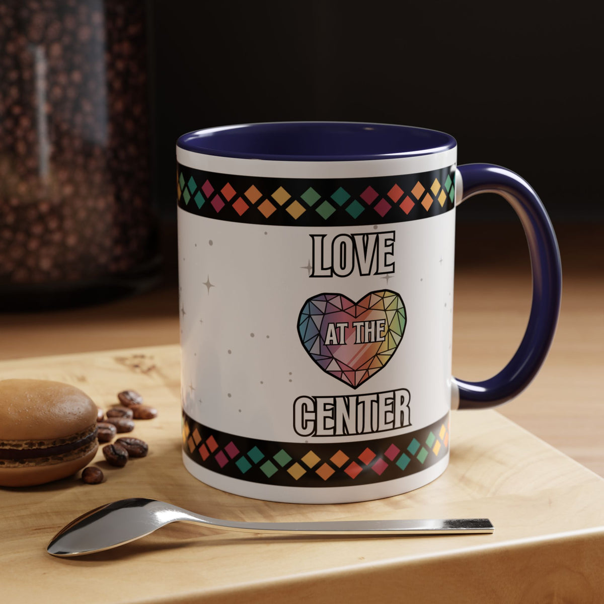 Love at the Center Accent Coffee Mug (11, 15oz)